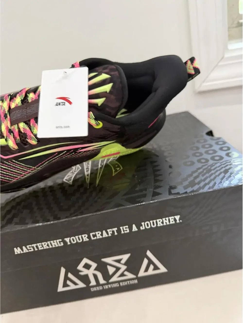 ANTA KAI 1 Speed Men Basketball Shoes Greg Irving Edition Black/Neon Green US 8